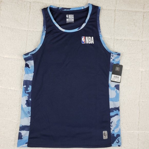 NBA Other - NBA NEW MEN'S 46 T-SHIRT BLUE/BLU CAMO  SIZE SMALL